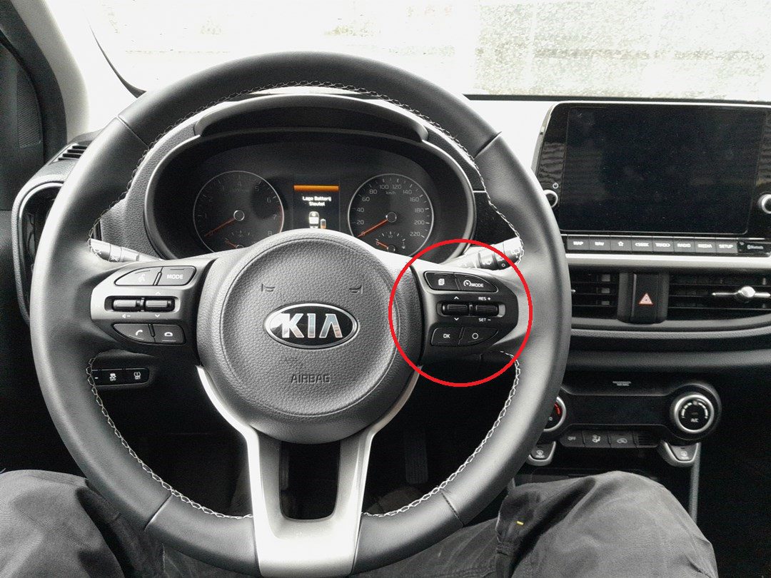 Kia Picanto JA 2017–2023 steering wheel buttons type 1 with MODE MOVE and OK button