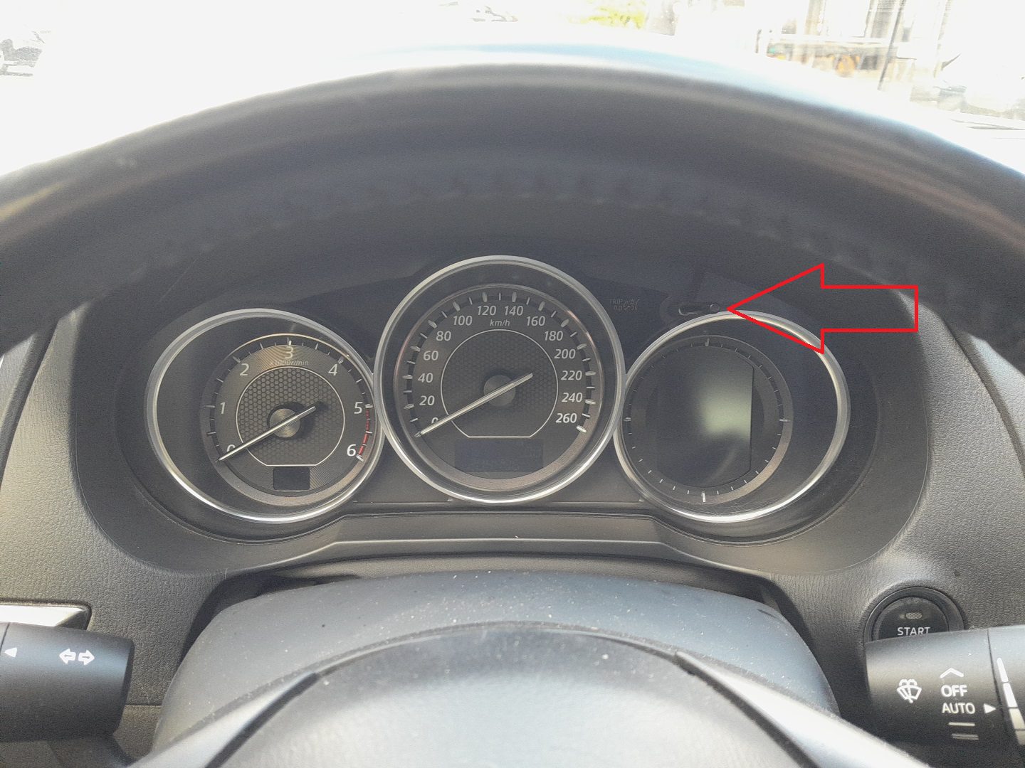 Mazda 6 trip button used for manual service reset