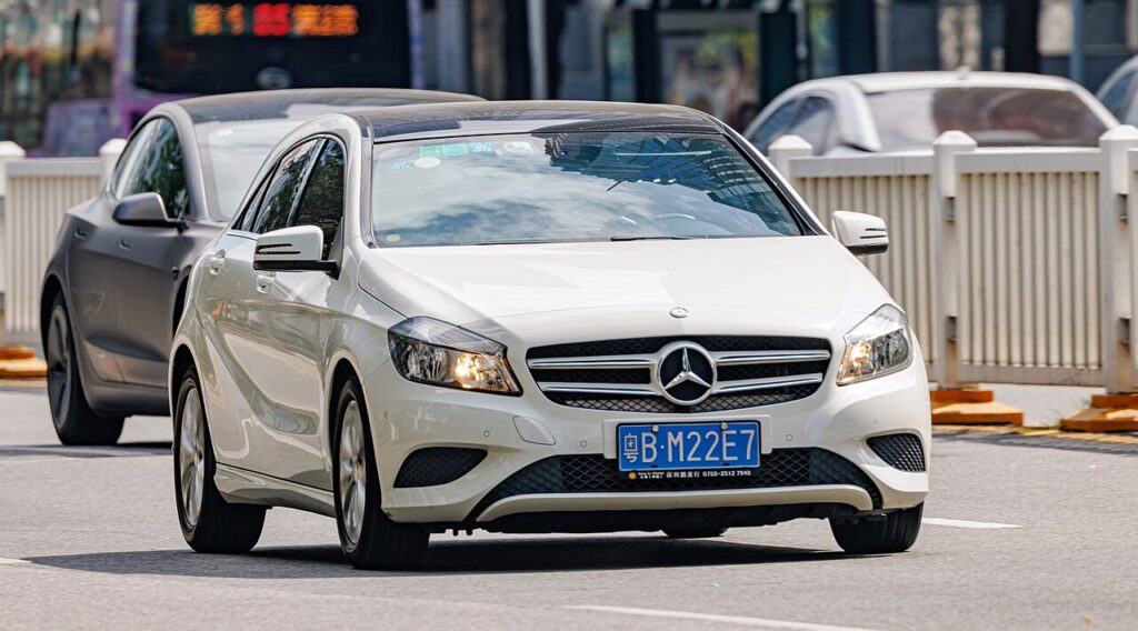 Mercedes A-Class Mk3 — the vehicle covered in this reset guide.