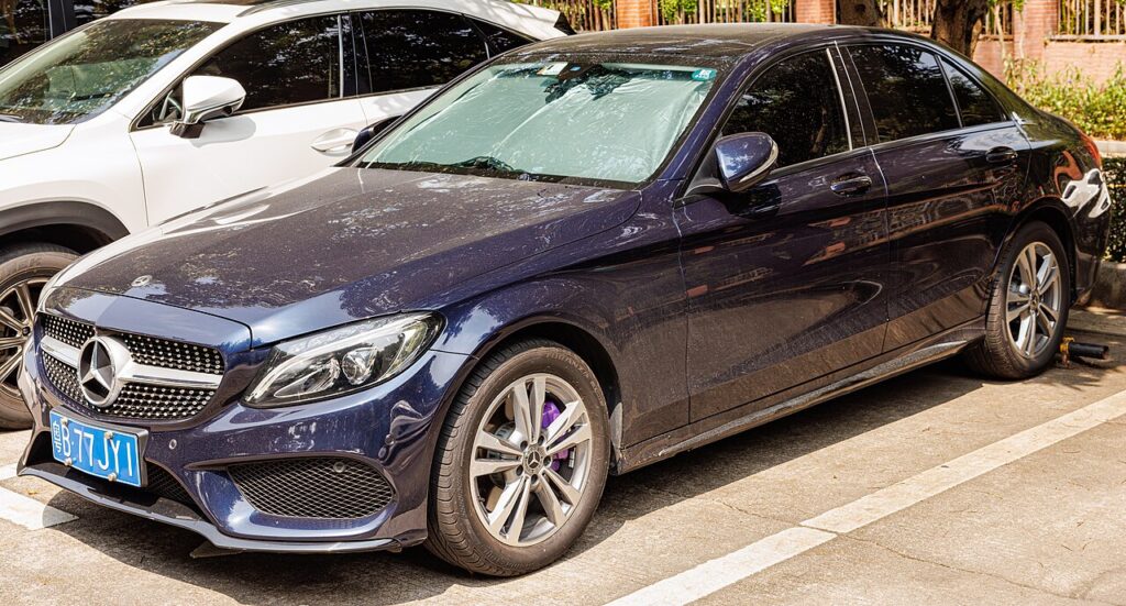 Mercedes C-Class Mk4 — the vehicle covered in this reset guide.