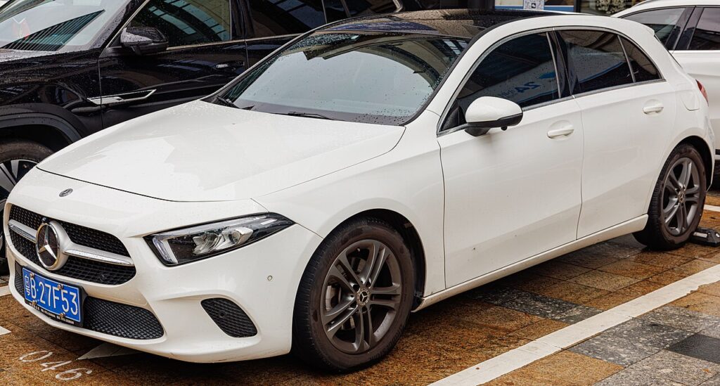 Mercedes A-Class Mk4 — the vehicle covered in this reset guide.
