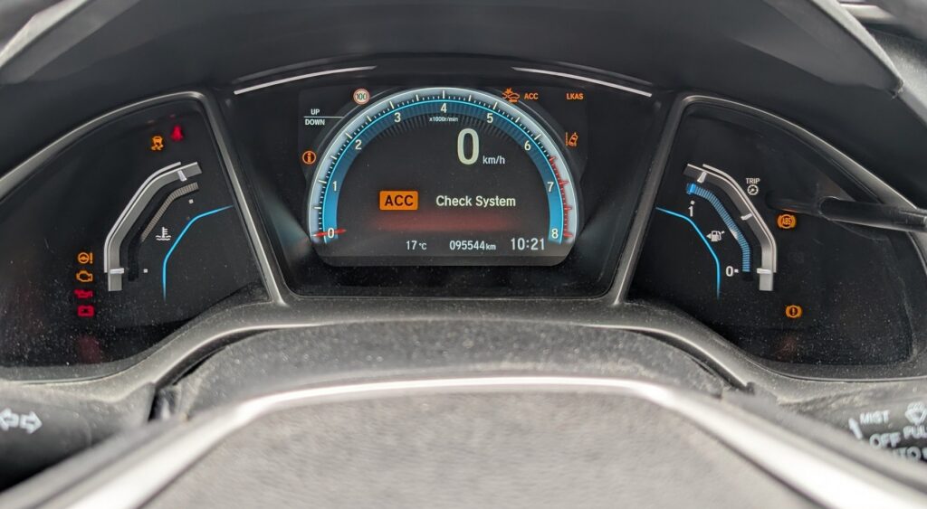 Honda Civic Mk10 gauge cluster system-check / self-test display
