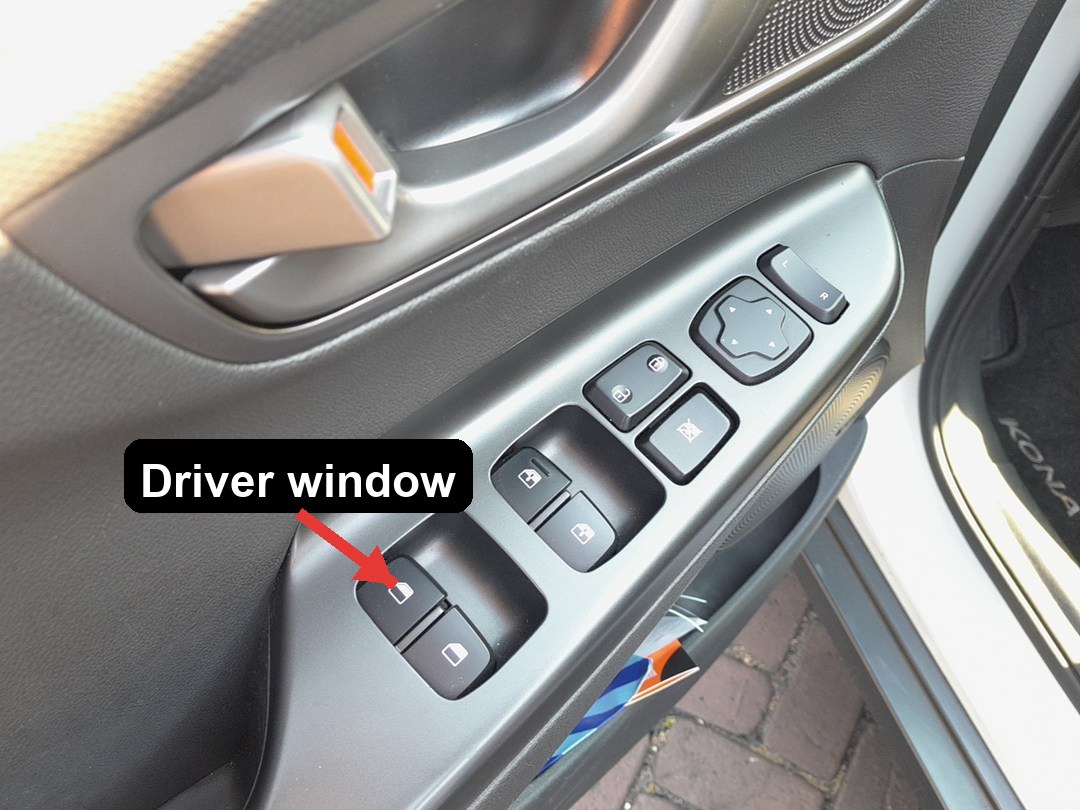 Hyundai Kona driver door power-window switch