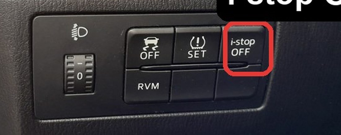 Mazda 3 (BM) i-stop OFF button