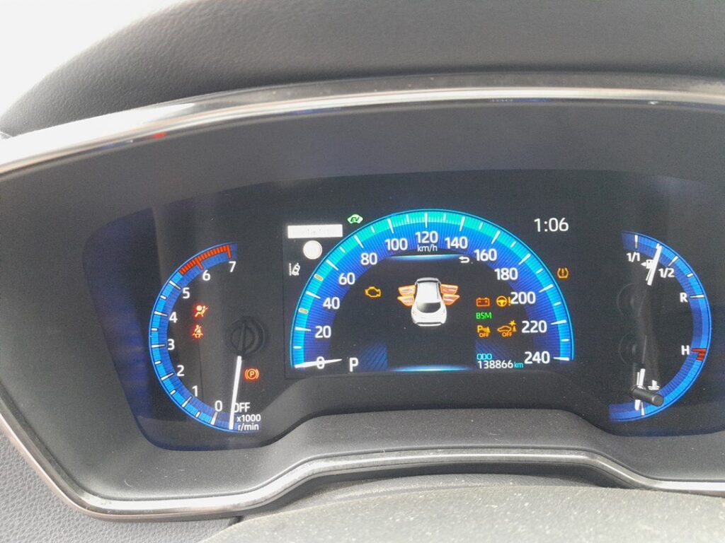 Digital instrument cluster on the Toyota Corolla Mk12 (E210)