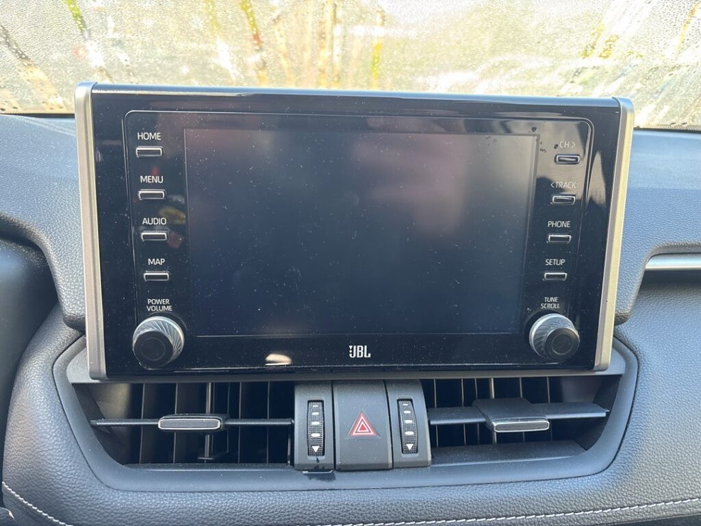JBL touchscreen head unit on the Toyota RAV4 Mk5 (XA50)