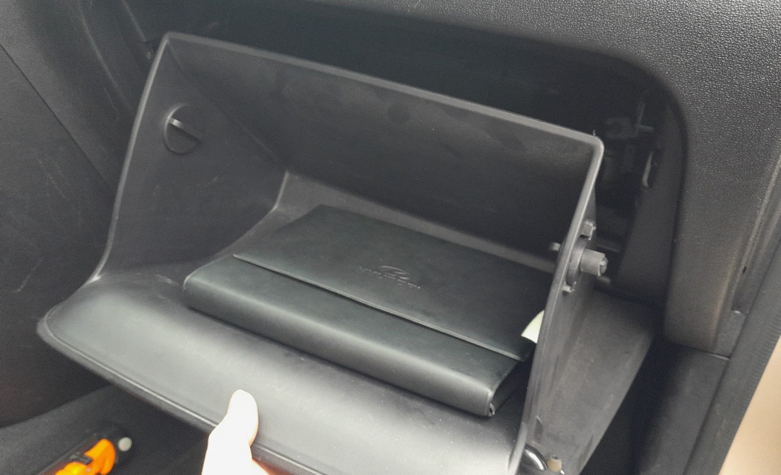 Hyundai i10 glovebox lowered to reach the cabin filter